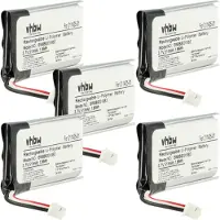 VHBW 5x Akku Ersatz für Plantronics 211425-01, 202555-01 für Wireless Headset Kopfhörer (510 mAh, 3,7 V, Li-Polymer)