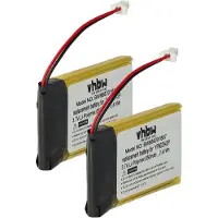 VHBW 2x Akku kompatibel mit Sena SF1, SMH-20S, 10S, SMH-10S, 20S, SF2, SF3 Wireless Headset Kopfhörer (650 mAh, 3,7 V, Li-Polymer)