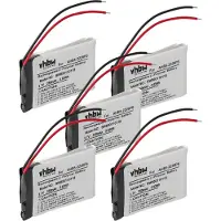VHBW 5x Akku Ersatz für AHB5-2229PS für Wireless Headset Kopfhörer (250 mAh, 3,7 V, Li-Polymer)