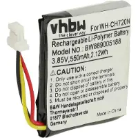 VHBW Akku Ersatz für Sony 722428, FT702028P für Wireless Headset Kopfhörer (550 mAh, 3,85 V, Li-Polymer)
