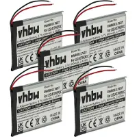VHBW 5x Akku kompatibel mit Sony NW-A25, NW-A26, NWZ-E464, NW-A27, MDR-ZX330, NWZ-E463 Wireless Headset Kopfhörer (650 mAh, 3,7 V, Li-Polymer)
