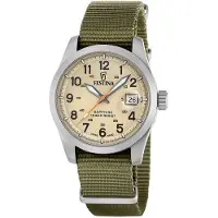 Festina Herrenuhr Swiss Made Armbanduhr Textil grün UF20082/1