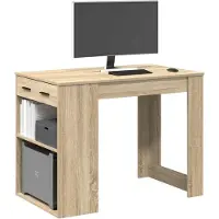 vidaXL Schreibtisch mit Schubladen Ablage Sonoma-Eiche 102x62x77,5 cm