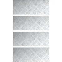 vidaXL Treppe Tritt Rechtwinklig 4 pcs Silber 50 x 20 cm Aluminium