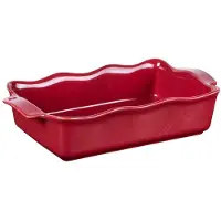 TABLE PASSION Rechteckige Auflaufform Ely 31x17x7 cm rot - Rectangle Porcelaine 31x17.5 cm