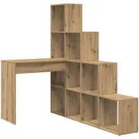 vidaXL Eck-Schreibtisch Artisan-Eiche Holzwerkstoff