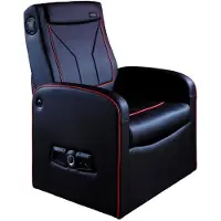 X Rocker 2022021, Konsolen-Gamingstuhl, Gepolsterter Sitz, Gepolsterte Rückenlehne, Schwarz, Rot, Kunstleder, Schaum, Schwarz, Rot