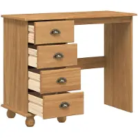 vidaXL Schreibtisch ASKIM Braun 95 x 40 x 75 cm Massives Kiefernholz