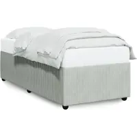 vidaXL Bettgestell ohne Matratze Hellgrau 100x200 cm Samt