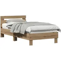 vidaXL Bettrahmen Artisan-Eiche 193 x 95 x 88 cm Holzwerkstoff