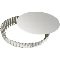 Gobel - Tortenform, rund, geriffelt - Weißblech - Hebeboden - Ø 24/23 cm H 2,5 cm - 126430