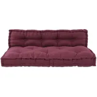vidaXL Pallet Sofa Kissen 2 pcs Kastanienbraun 120 x 80 x 38 cm Stoff