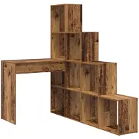 vidaXL Eck-Schreibtisch Altholz 101,5 x 149,5 x 149,5 cm Holzwerkstoff