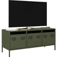 vidaXL TV-Schrank Olivgrün 101,5x39x43,5 cm Kaltgewalzter Stahl