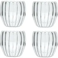 Intirilife Thermo Tee Kaffee Glas 190 ml Striped Style