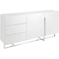 Angel Cerdá Weißes Sideboard mit Stahlbeinen 3051C