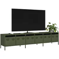 vidaXL TV-Schrank Olivgrün 202x39x43,5 cm Kaltgewalzter Stahl