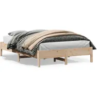 vidaXL Massivholzbett ohne Matratze 140x200 cm Kiefernholz
