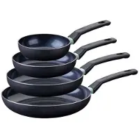 Fackelmann 4er-Set Bratpfannen – – Brandao – Keramik-Antihaftbeschichtung – 16, 20, 24 und 28 cm