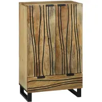 vidaXL Hochboard Braun 60 x 33 x 100 cm massives Mangoholz