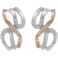 Orphelia 'Sally' Ohrstecker für Damen, 925er Sterlingsilber, Silber/Roségold ZO-7230
