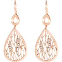Orphelia Damen-Ohrhänger Ohrschmuck 925 Silber teilvergoldet Zirkonia weiss Brillantschliff-ZO-7188/RG