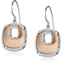 Orphelia Tropfenohrringe für Damen, 925er Sterlingsilber, Silber/Roségold ZO-5188