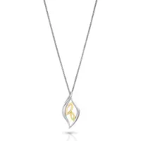 Orphelia 'Charlotte' Damen-Kette mit Anhänger aus 925er Sterlingsilber – Silber/Gold ZH-7523