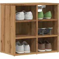 vidaXL Schuhschrank Artisan-Eiche 52x30x50 cm