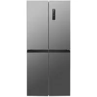 Bomann KG 7358 inox-look Total No Frost Kühl- Gefrierkombination Cross Door 362 L, 79cm breit