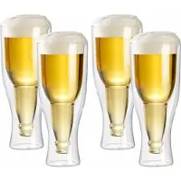 Autre Doppelwandiges Bierglas 0,33 l im 4er-Set