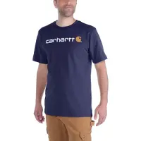 Carhartt - Core Logo S/S - T-Shirt Gr XXL blau