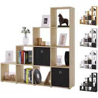 VCM Holz Stand Treppenregal 10 Fächer Napoli