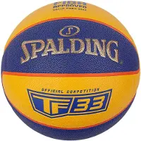 Spalding TF-33 FIBA Composite Basketball Blau Gelb || Größe 6