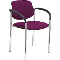 Nowy Styl Fester Stuhl Villalgordo bali Gestell aus violettem Chrom mit Armlehnen
