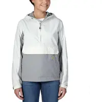 Carhartt Outdoorjacke "Anorak", Damen, Gr. L, weiß (weiß, grau), Obermaterial: 100% Polyester PES., Jacken Outdoorjacke