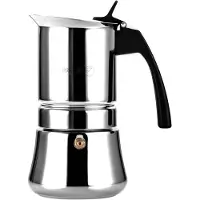 Fagor Etnica Italienischen Espressomaschine Induktion, Edelstahl 10 Tassen für Alle Herdarten Silber
