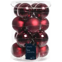 Molecule 16 Weihnachtskugeln Glas Glanzmatte 80mm oxblood (rood)