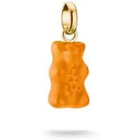 Thomas Sabo Charm-Goldbären-Anhänger in Orange Connect vergoldet