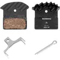 Shimano Ein Paar Fahrradbremsbeläge aus Harz mit Flügel und Feder mit Splint J05A-RF