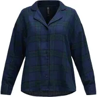 Hunkemoller Pyjamatop aus Flanell Blau