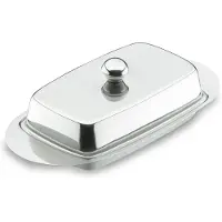 Lacor Butterdose mit Deckel 11.5x22.5cm H6.5cm Edelstahl