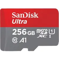SanDisk microSDHC Ultra 256GB (UHS-1/Cl.10/100MB/s) + Adapter, Tablet (00215484)