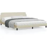 vidaXL Bettgestell "Dover" Creme 180x200 cm Stoff