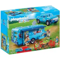 Playmobil Family Fun 9502 Pick-Up mit Wohnwagen, Ab 4 Jahren