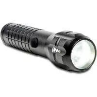 MAUL LED Taschenlampe MAULkronos S, Leistung 3 W, 192 lm, bis 192 m, 3 bis 14 h, 3 Lichtstufen, IPX4, inkl. Batterien, Aluminium, schwarz