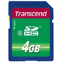 Transcend TS4GSDHC4, 4 GB, SDHC, Schwarz