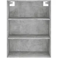 vidaXL Highboard Betongrau 69,5x34x180 cm Holzwerkstoff