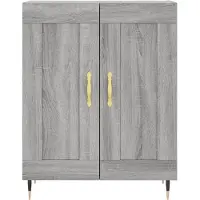 vidaXL Highboard Grau Sonoma 69,5x34x180 cm Holzwerkstoff