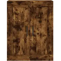 vidaXL Highboard Räuchereiche 69,5x34x180 cm Holzwerkstoff
